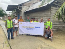 Peduli Korban Banjir Desa Yaba, Harita Nickel Salurkan Bantuan Logistik Bahan Bangunan